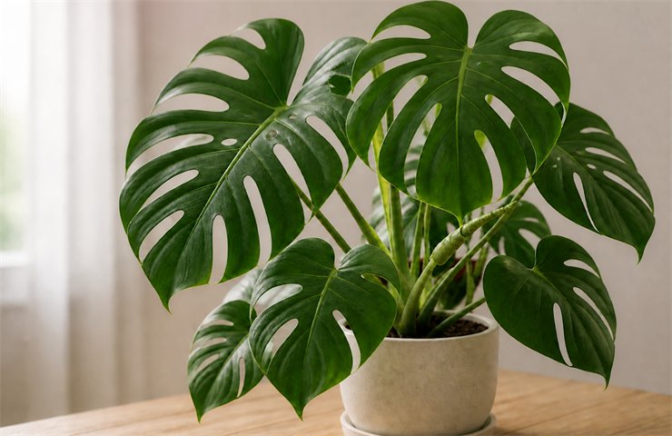 A monstera photographed for identification